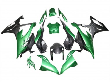 Noir Brillant Vert Fibre de Carbone Carénage Moto BMW S1000RR 2019-2022 Pas Chère