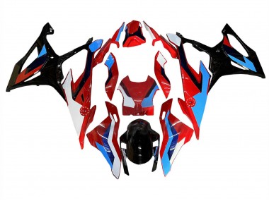 Noir Rouge Bleu Blanc Carénages Moto BMW S1000RR 2019-2022 Pas Chère