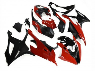 Noir Rouge Kits Carénages Moto BMW S1000RR 2019-2022 Pas Chère