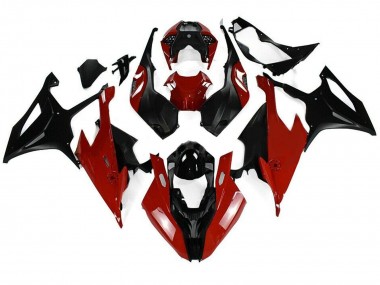 Noir Rouge Kits Carénages Moto BMW S1000RR 2019-2022 Pas Chère