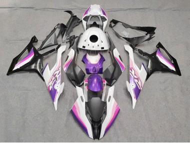 Rose Violet Blanc Carénage Moto BMW S1000RR 2019-2022 Pas Chère