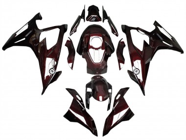 Rouge Foncé Fibre de Carbone Carénage Moto BMW S1000RR 2019-2022 Pas Chère