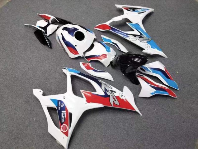 Blanc Rouge Bleu Carénage Moto BMW S1000RR 2019-2022