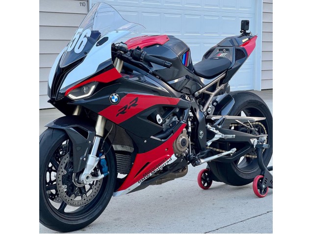Noir Rouge Blanc Carénage Moto BMW S1000RR 2019-2022