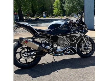 Noir Blanc Carénage Moto BMW S1000RR 2019-2022 Pas Chère
