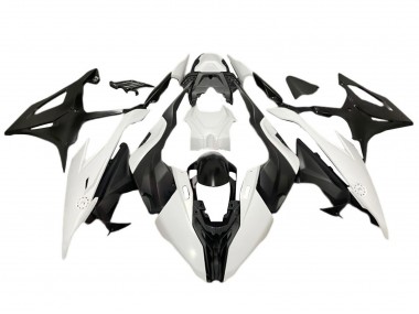 Noir Mat Blanc Carénage Moto BMW S1000RR 2019-2022 Pas Chère