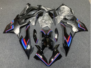 Noir Bleu Rouge Carénages Moto BMW S1000RR 2019-2022 Pas Chère