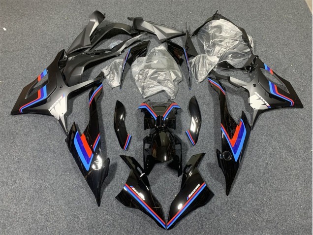 Noir Bleu Rouge Carénages Moto BMW S1000RR 2019-2022