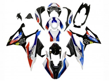 Bleu Rouge Blanc 77 Carénage Moto BMW S1000RR 2019-2022 Pas Chère