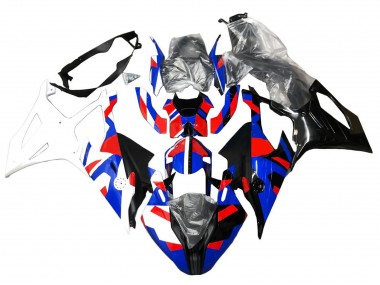 Bleu Rouge Blanc Carénage Moto BMW S1000RR 2019-2022 Pas Chère