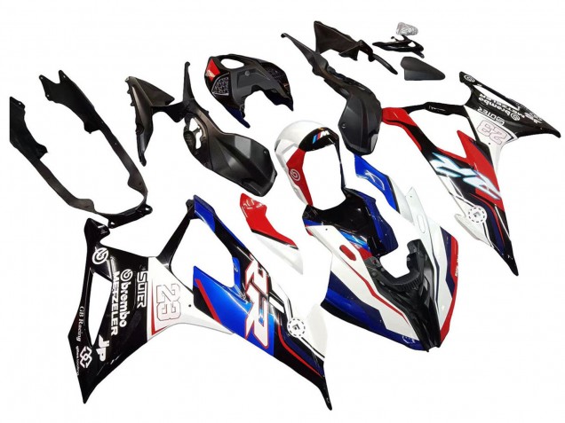 Bleu Rouge Blanc 23 Carénage Moto BMW S1000RR 2019-2022