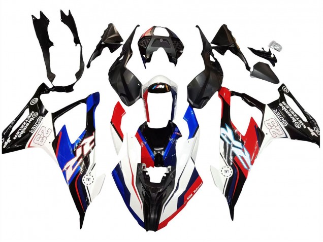 Bleu Rouge Blanc 23 Carénage Moto BMW S1000RR 2019-2022