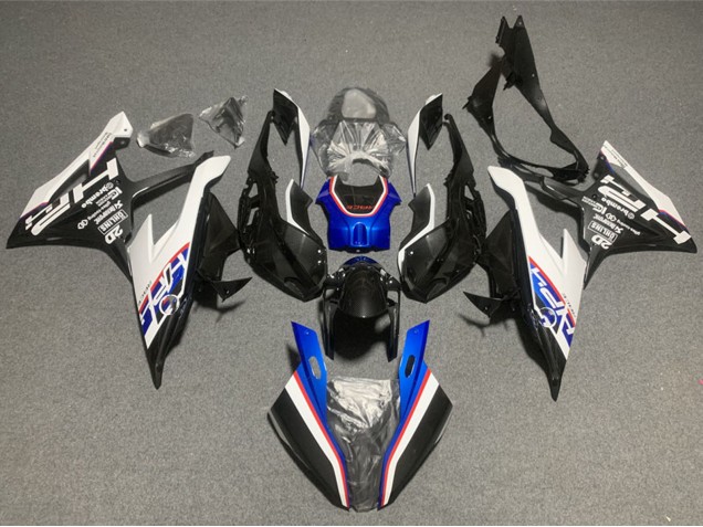 Blanc Noir Bleu Carénage Moto BMW S1000RR 2019-2022