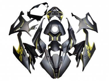 Noir Jaune Fibre de Carbone Carénage Moto BMW S1000RR 2019-2022 Pas Chère