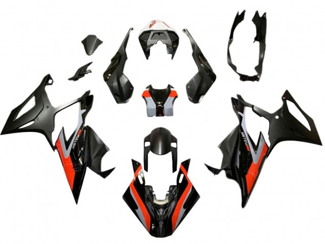 Rouge Noir Gris Carénage Moto BMW S1000RR 2019-2022