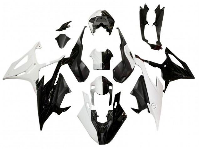 Blanc Noir Carénages Moto BMW S1000RR 2019-2022