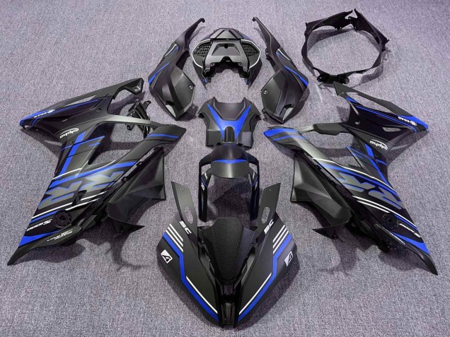Noir Bleu Carénages Moto BMW S1000RR 2019-2022