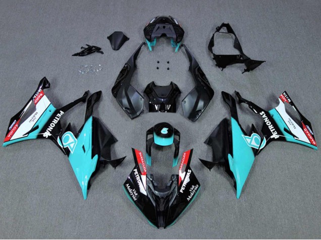 Noir Cyan Petronas Carénage Moto BMW S1000RR 2019-2022