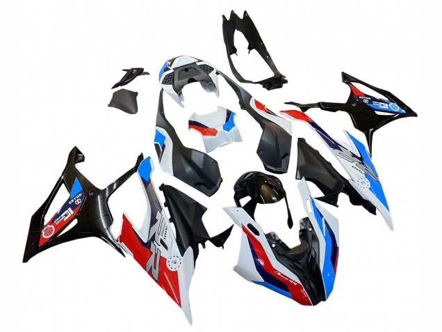 Noir Rouge Bleu Blanc Carénage Moto BMW S1000RR 2019-2022
