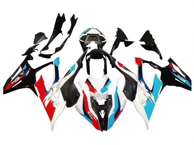 Noir Blanc Bleu Rouge Carénages Moto BMW S1000RR 2019-2022