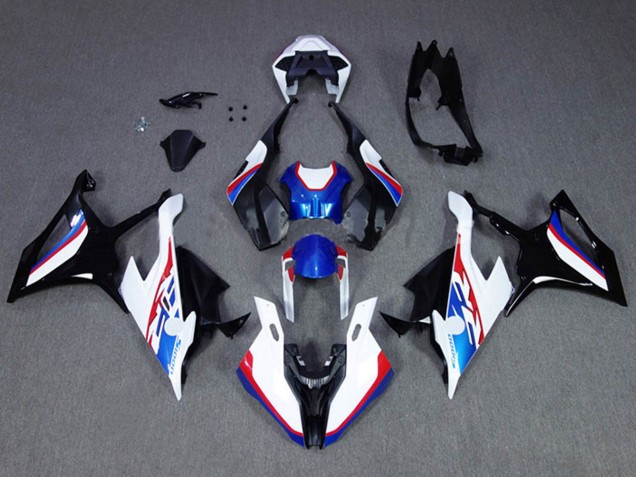 Bleu Blanc Rouge Carénage Moto BMW S1000RR 2019-2022
