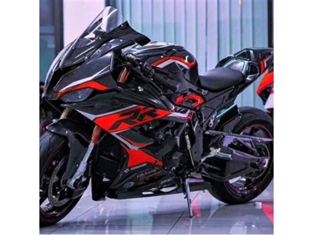Noir Rouge Foncé Carénage Moto BMW S1000RR 2019-2022