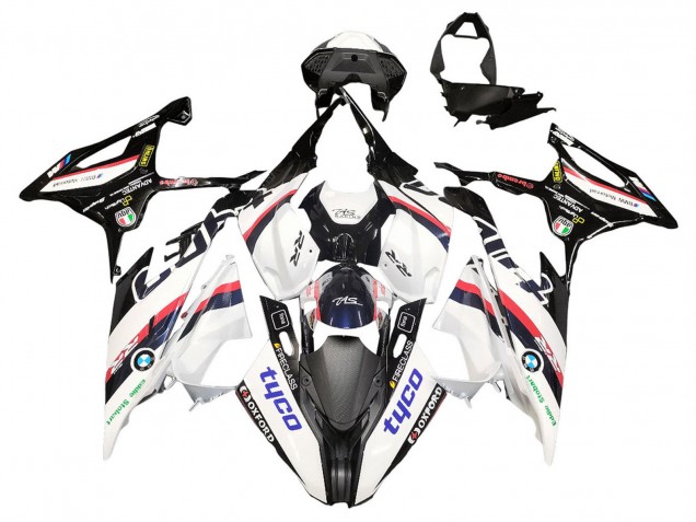 Blanc Noir Rose Oxford Carénage Moto BMW S1000RR 2019-2022