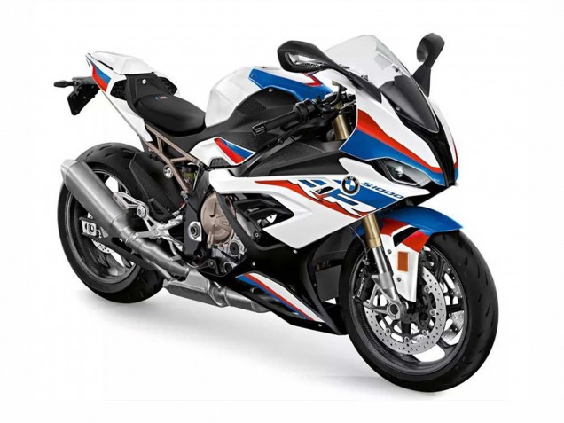 Blanc Bleu Rouge Carénage Moto BMW S1000RR 2019-2022