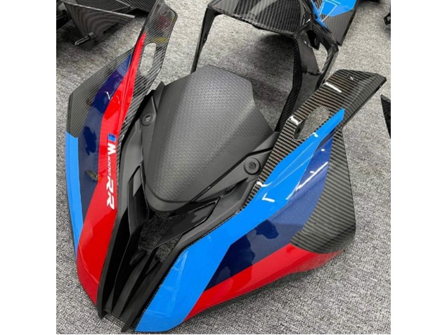 Noir Bleu Rouge Fibre de Carbone Carénage Moto BMW S1000RR 2019-2022