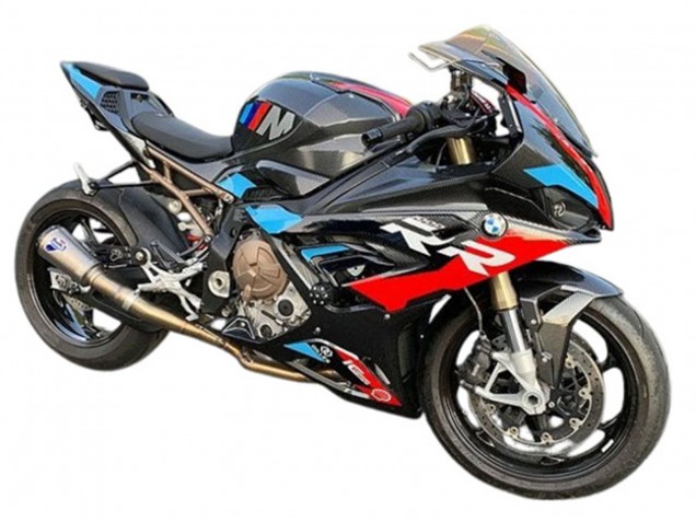Noir Bleu Rouge Fibre de Carbone Carénage Moto BMW S1000RR 2019-2022