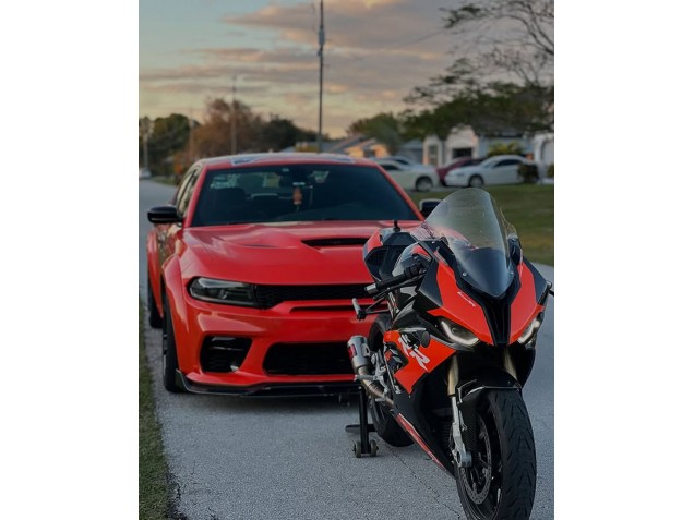 Rouge Noir Carénage Moto BMW S1000RR 2019-2022