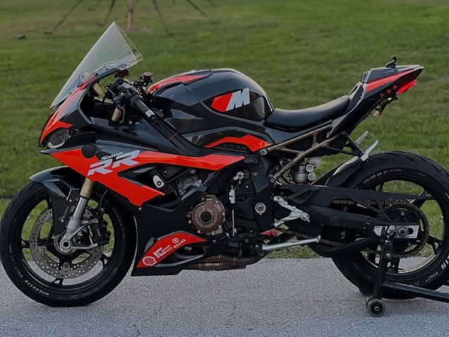 Rouge Noir Carénage Moto BMW S1000RR 2019-2022