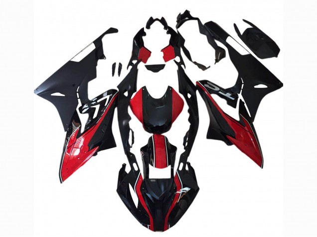 Rouge Noir Mat Carénage Moto BMW S1000RR 2017-2018