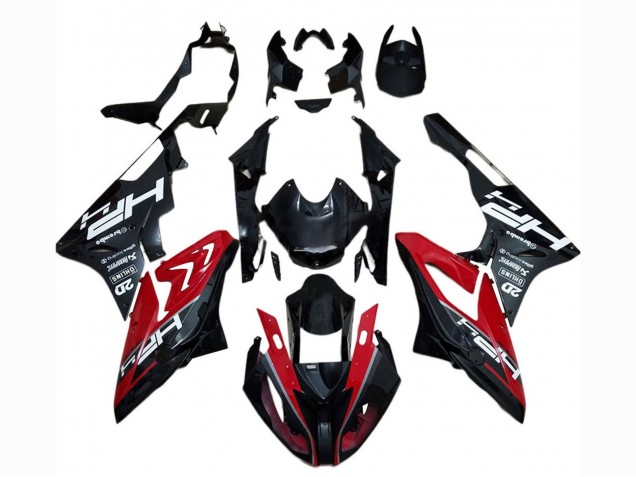 Rouge Noir Brillant Carénages Moto BMW S1000RR 2017-2018