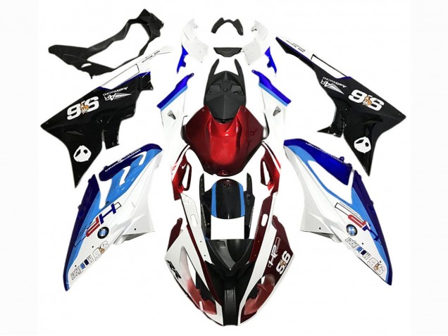 Blanc Bleu Rouge Noir Carénages Moto BMW S1000RR 2017-2018