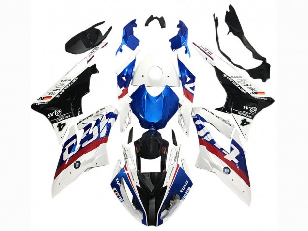 Blanc Bleu Rouge Noir Brillant Tyco Carénage Moto BMW S1000RR 2017-2018