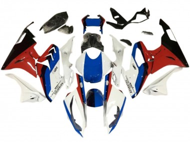 Blanc Bleu Rouge Noir Carénage Moto BMW S1000RR 2017-2018 Pas Chère