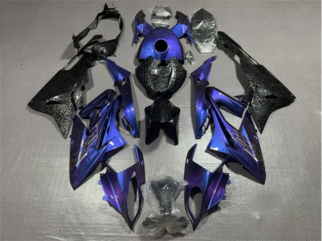Bleu Noir Fibre de Carbone Forgée Carénage Moto BMW S1000RR 2017-2018