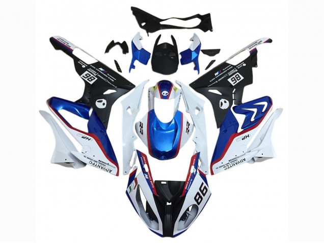 Blanc Rouge Bleu Noir Mat Kits Carénages Moto BMW S1000RR 2015-2016