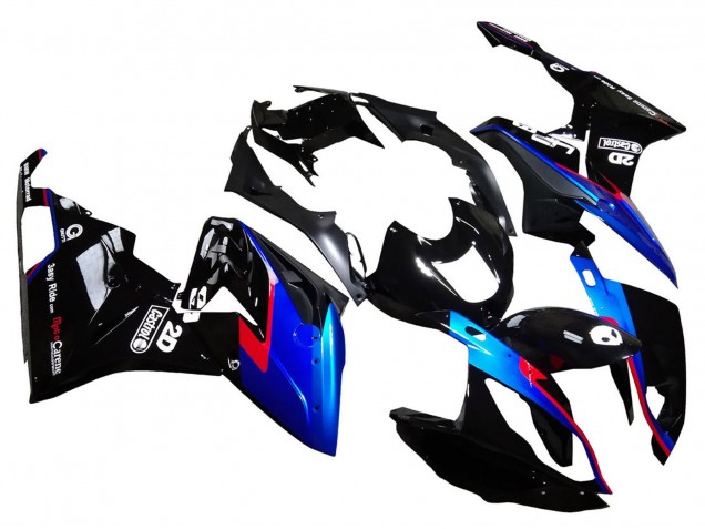Rouge Bleu Noir Noir Brillant Carénage Moto BMW S1000RR 2015-2016