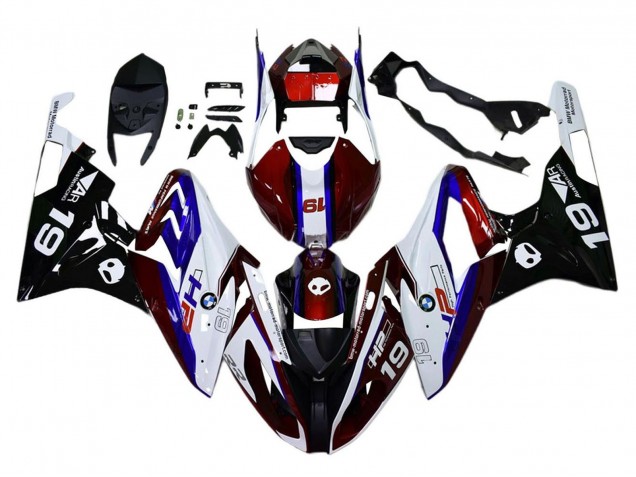 Blanc Rouge Bleu Noir Kits Carénages Moto ABS BMW S1000RR 2015-2016