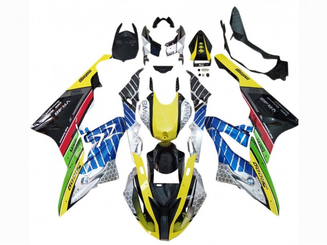 Jaune Bleu Vert Rouge Noir VR 46 Carénage Moto BMW S1000RR 2015-2016