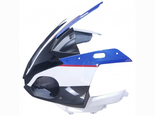 Blanc Bleu Noir Fibre de Carbone Carénage Moto BMW S1000RR 2015-2016