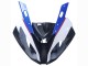 Blanc Bleu Noir Fibre de Carbone Carénage Moto BMW S1000RR 2015-2016