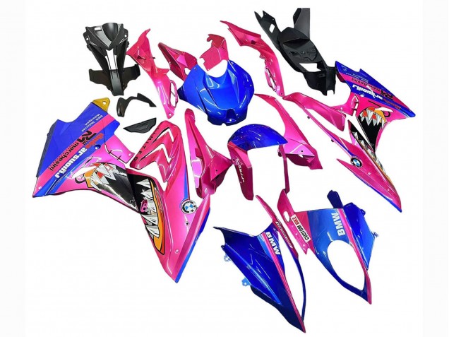 Rose Bleu Requin Carénage Moto BMW S1000RR 2015-2016