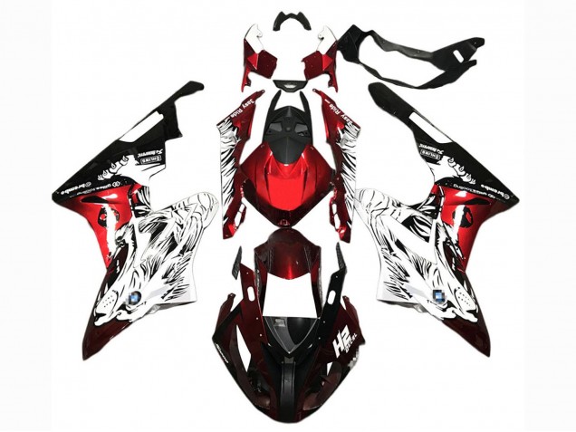 Blanc Rouge Noir Carénage Moto BMW S1000RR 2015-2016