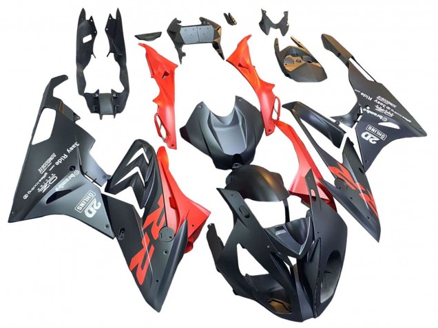 Noir Mat Rouge Carénage Moto BMW S1000RR 2015-2016