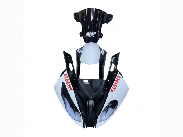 Blanc Noir Brillant Fiamm Carénage Moto BMW S1000RR 2015-2016