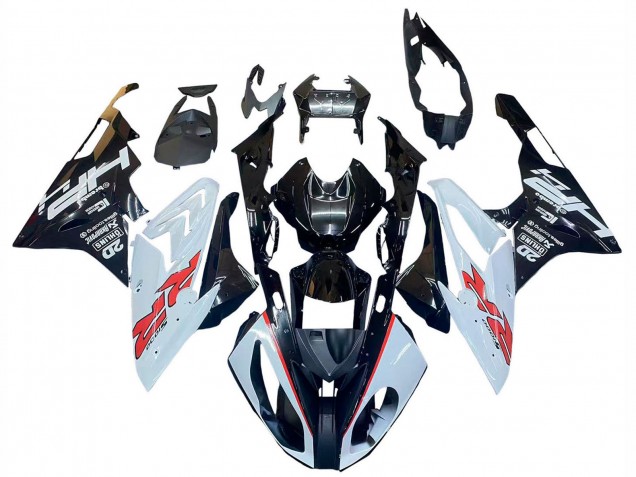 Blanc Noir Brillant Carénage Moto BMW S1000RR 2015-2016