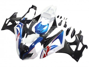 Blanc Bleu Noir Mat Carénage Moto BMW S1000RR 2009-2014 Pas Chère